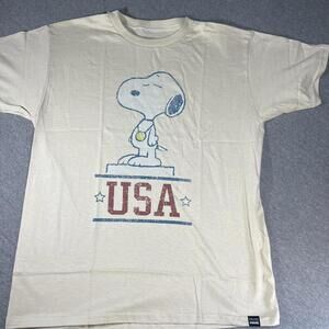 RSQ Peanuts Snoopy Charlie Brown Youth XL USA Graphic T-Shirt